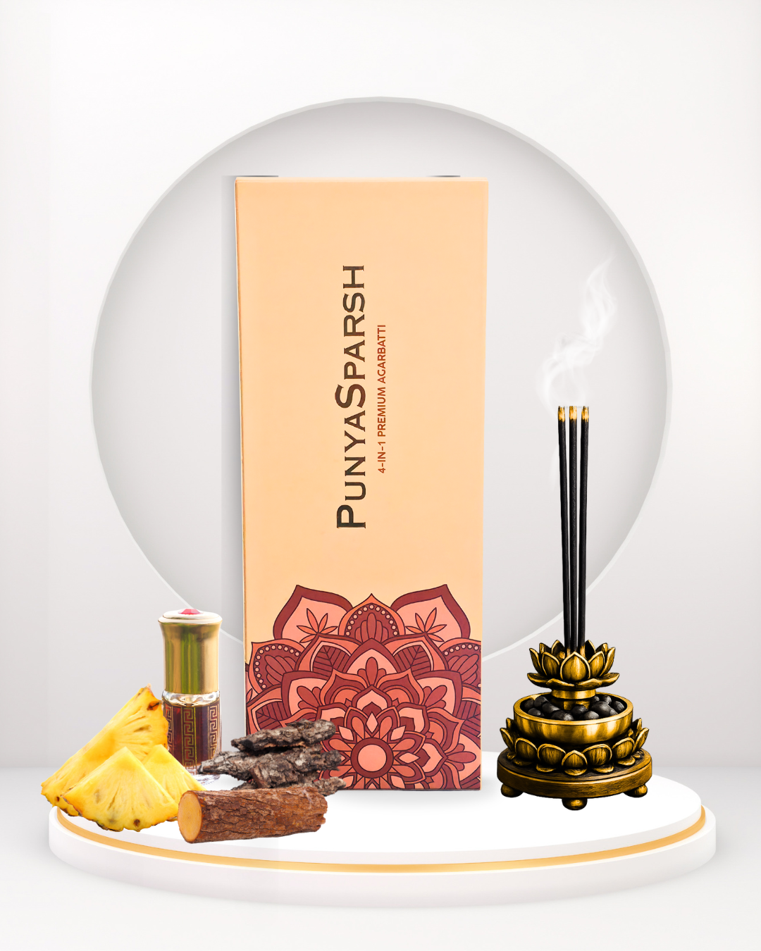 PunyaSparsh 4 in 1 Premium Incense Sticks
